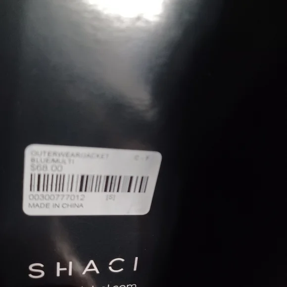 Shaci Blue- Blue and Black Faux Fur Coat W Sz Small - Picture 11 of 12